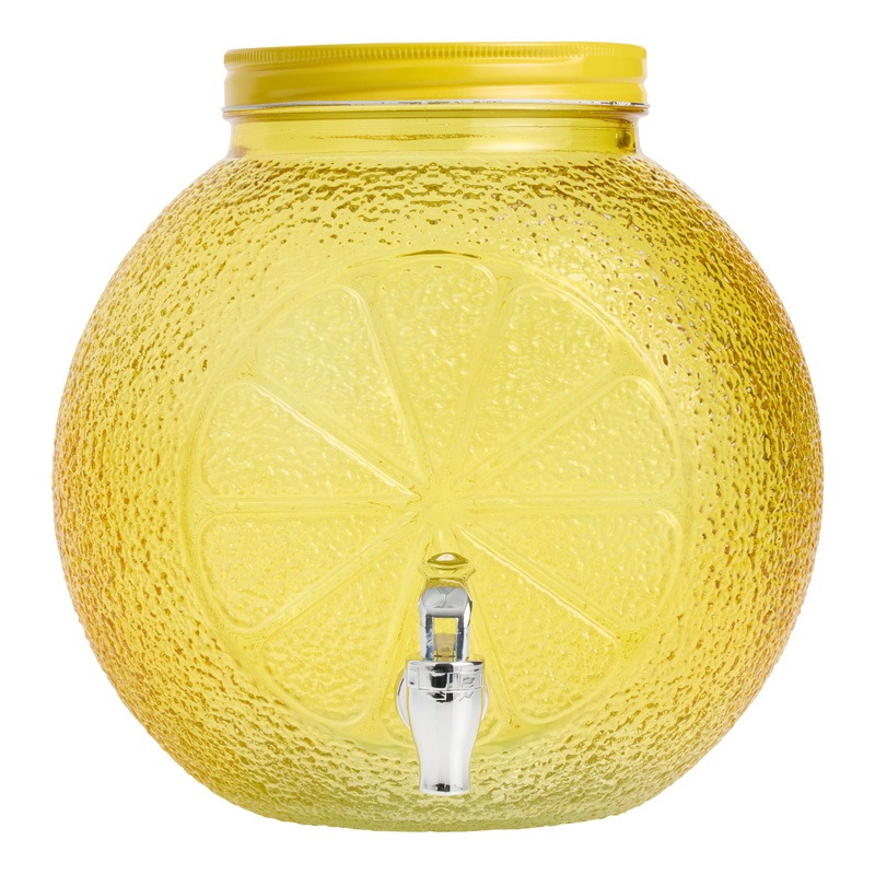 Yellow Lemon Figural Drink Dispenser