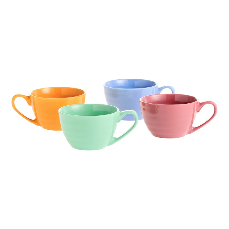 Dopamine Glossy Ceramic Espresso Mug Set of 4
