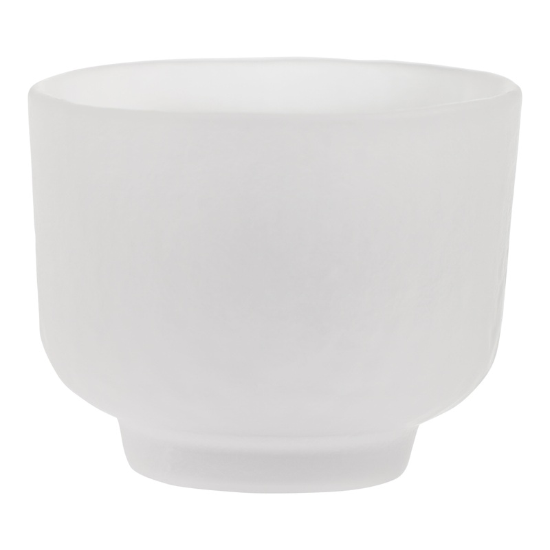 Handmade Frosted Glass Sake Cup Set of 2
