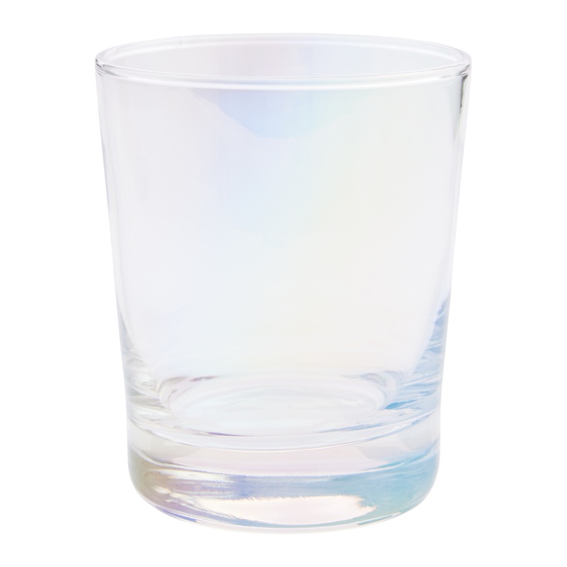 Modern Iridescent Double Old Fashioned Glass