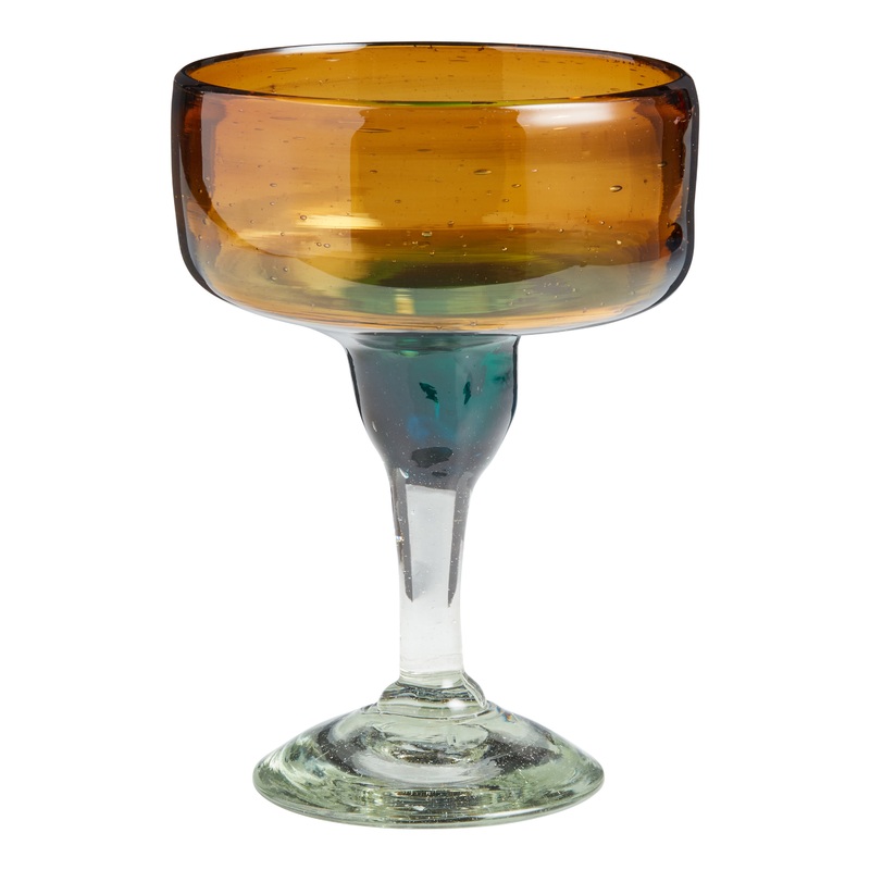 Monterey Ombre Handcrafted Recycled Margarita Glass