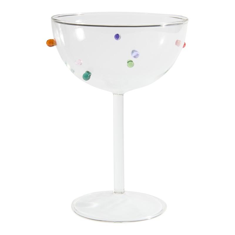 Multicolor Bubble Dot Bar Glass
