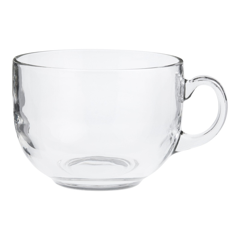 Oversized Clear Glass Mug