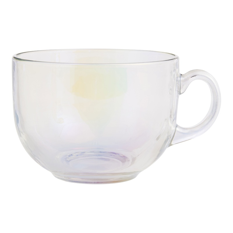 Oversized Iridescent Glass Mug