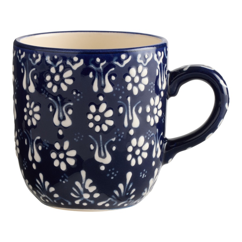 Turkish Artisan Floral Hand Painted Ceramic Mug