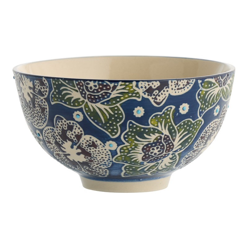 Blossom Floral Hand Stamped Rice Bowl