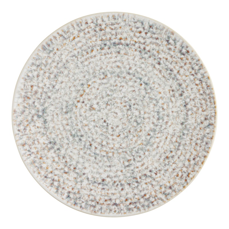 Blue And Brown Reactive Glaze Ceramic Charger Plate
