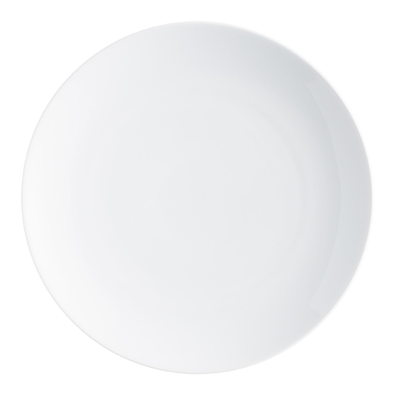 Coupe White Porcelain Dinner Plate