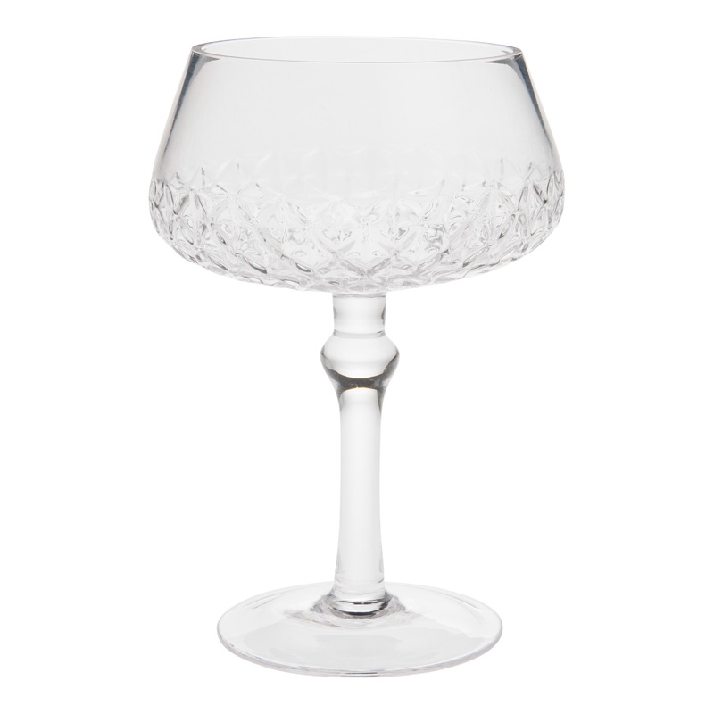 Diamond Cut Coupe Glass