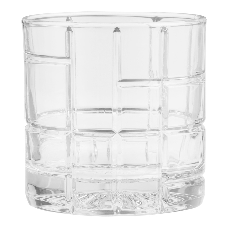 Elliot Pressed Grid Double Old Fashioned Glass