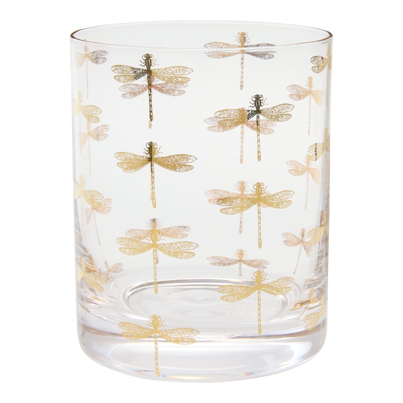 Gold Insect Double Old Fashioned Gass
