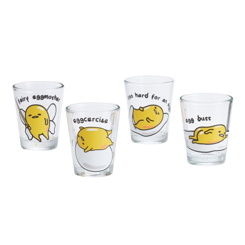 Gudetama Mini Tumbler Glass 4 Pack
