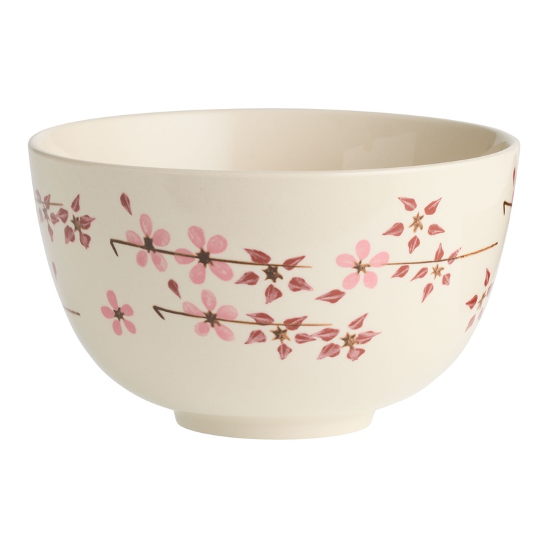 Ivory and Pink Cherry Blossom Noodle Bowl