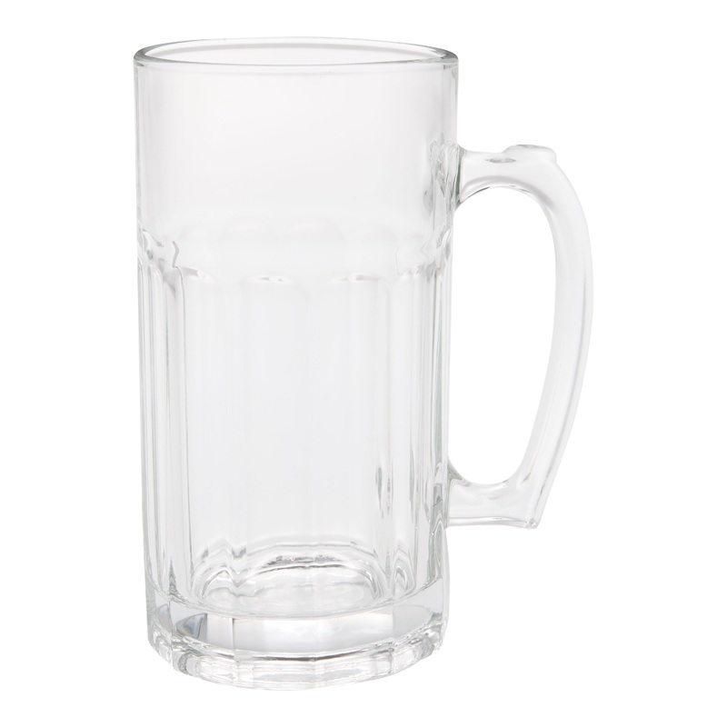 Large Glass Beer Mug