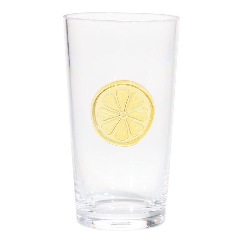 Lemon Slice Acrylic Highball Glass