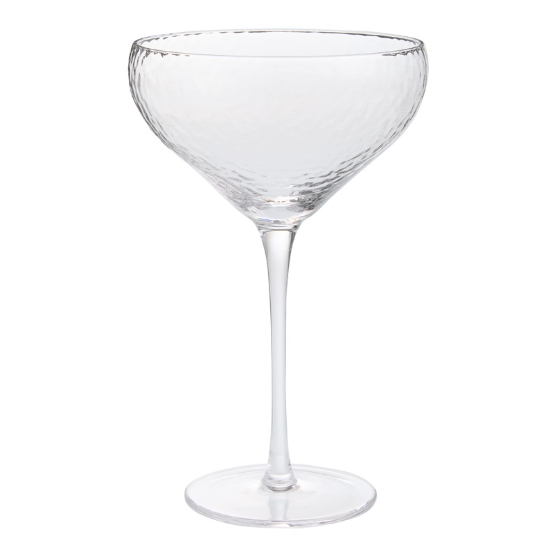 Lira Hammered Coupe Glass