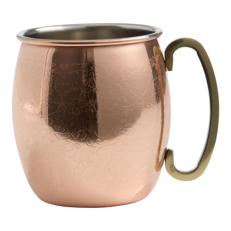 Moscow Mule Etched Suzani Copper Stainless Steel Mug
