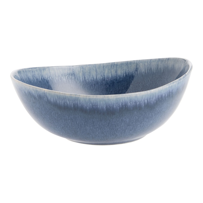 Nori Oval Reactive Glaze Low Bowl