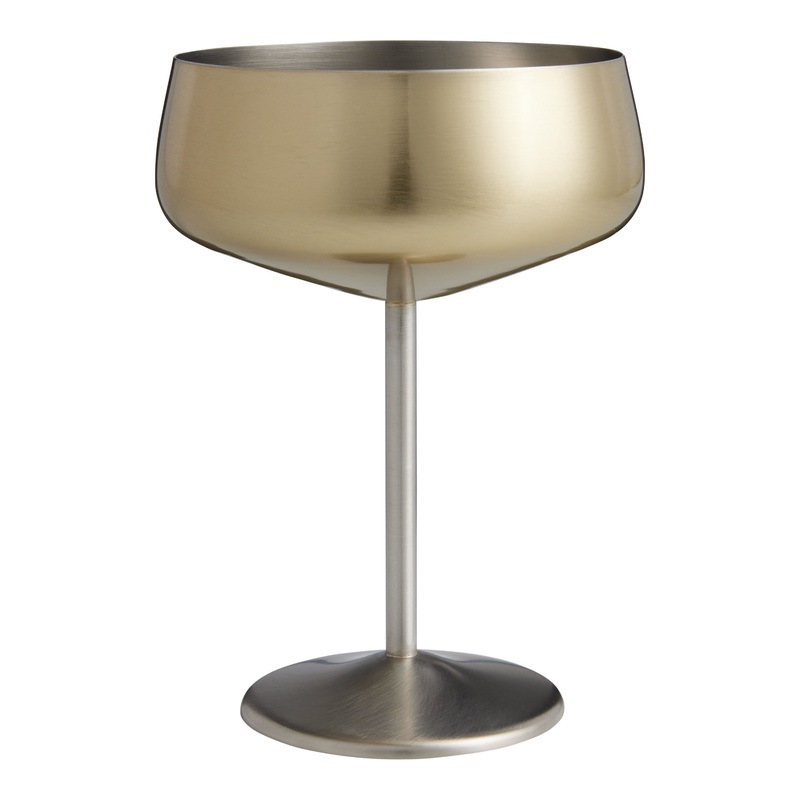 Orson Matte Gold Stainless Steel Coupe Glass