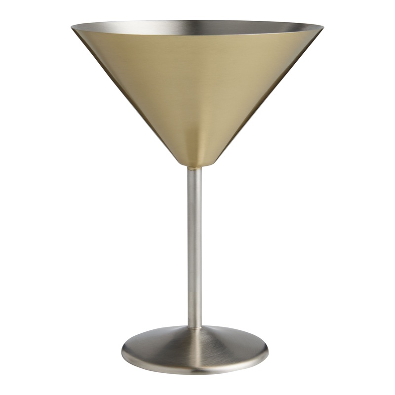 Orson Matte Gold Stainless Steel Martini Glass