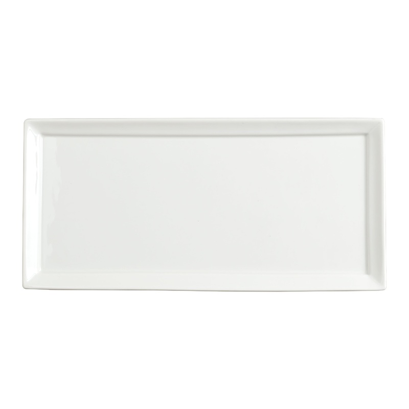 Rectangular White Porcelain Tasting Plate