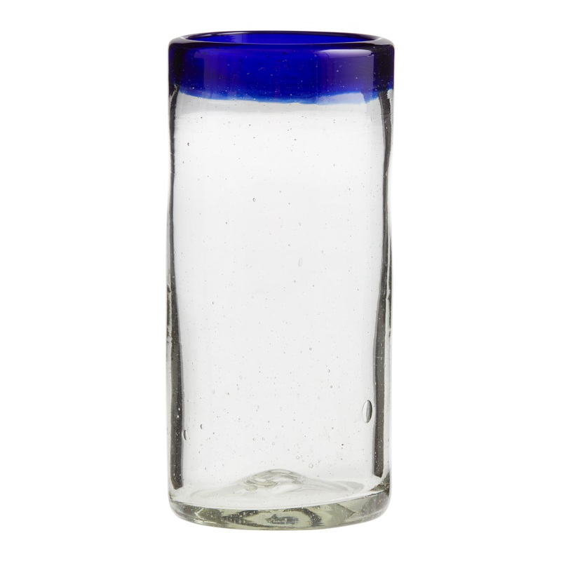 Rocco Blue Handcrafted Recycled Highball Glass