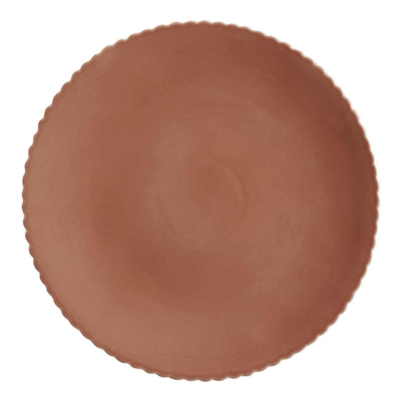 Sienna Dusty Rose Scalloped Dinner Plate