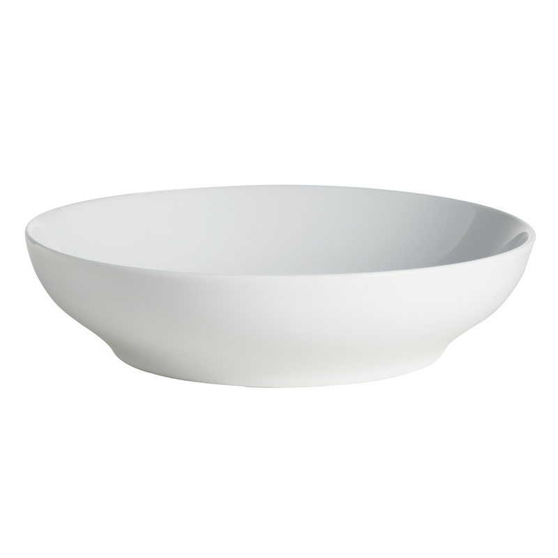 Spin White Porcelain Pasta Bowl Set of 2