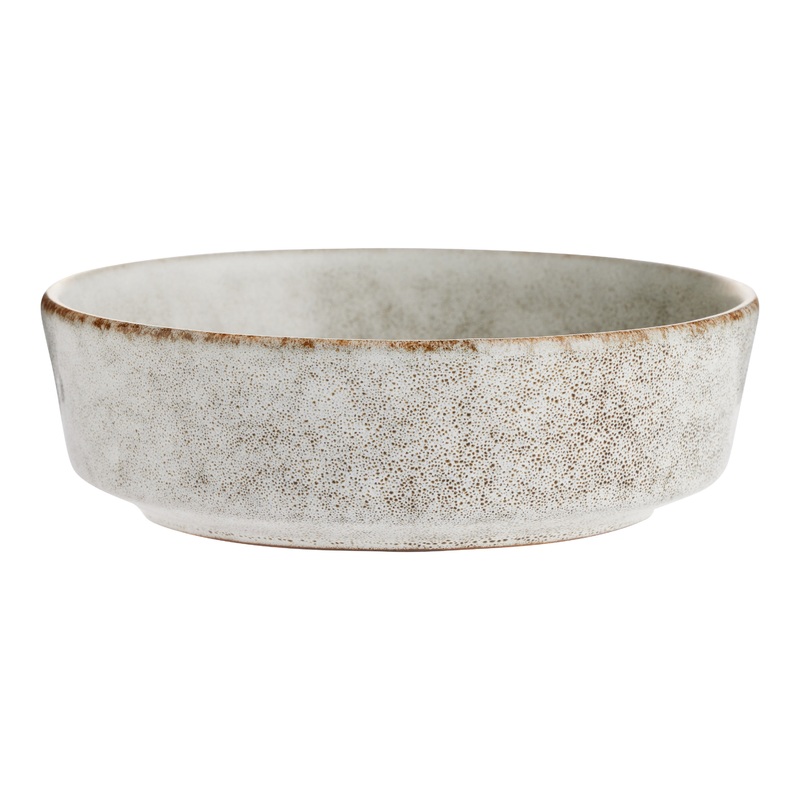 Vita Ivory And Brown Reactive Glaze Bowl
