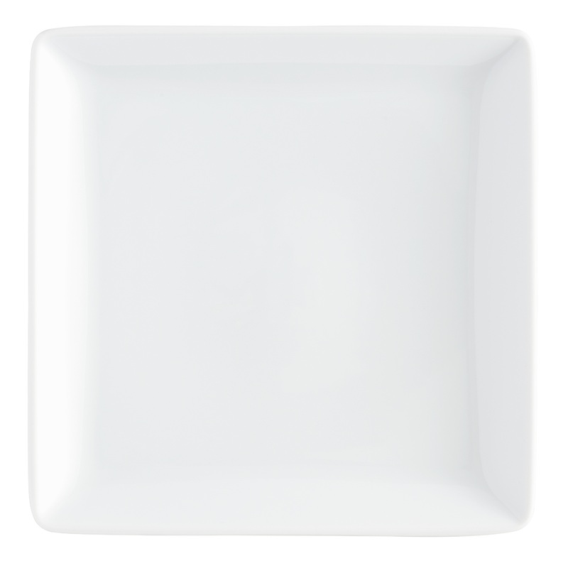 Coupe Square White Porcelain Salad Plate