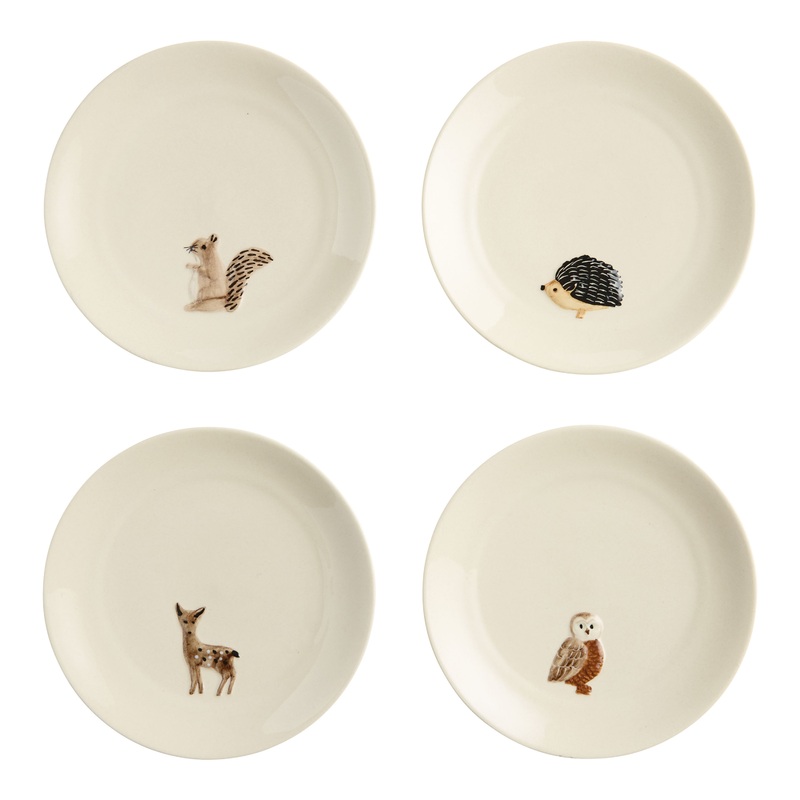 Cream Harvest Critters Appetizer Plate 2024 Set of 4