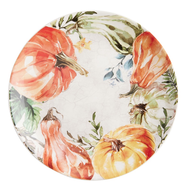 Harvest Pumpkin Crackle Salad Plate