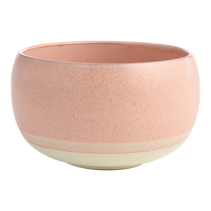 Honshu Pink and Taupe Reactive Glaze Noodle Bowl