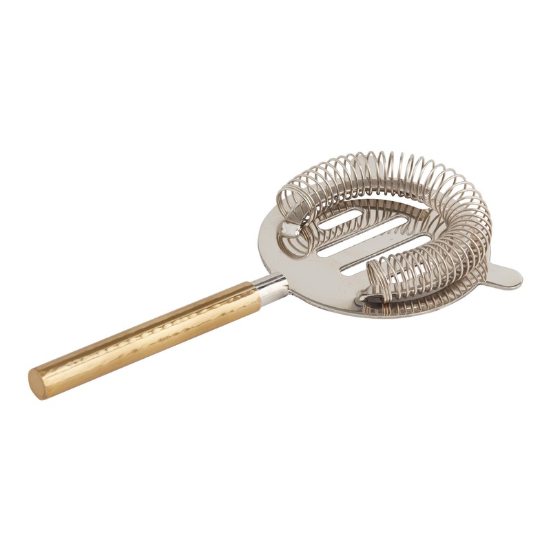 Julian Gold Hammered Cocktail Strainer