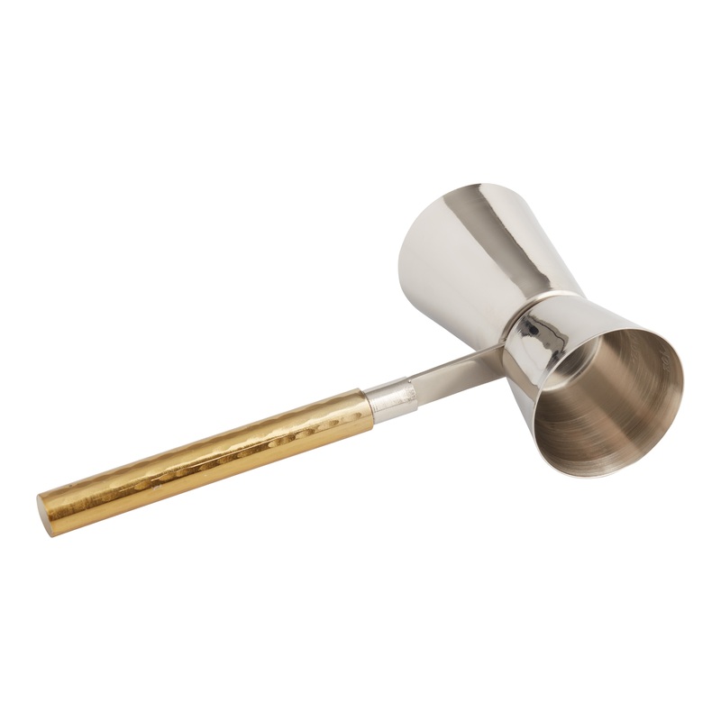 Julian Gold Hammered Jigger With Handle