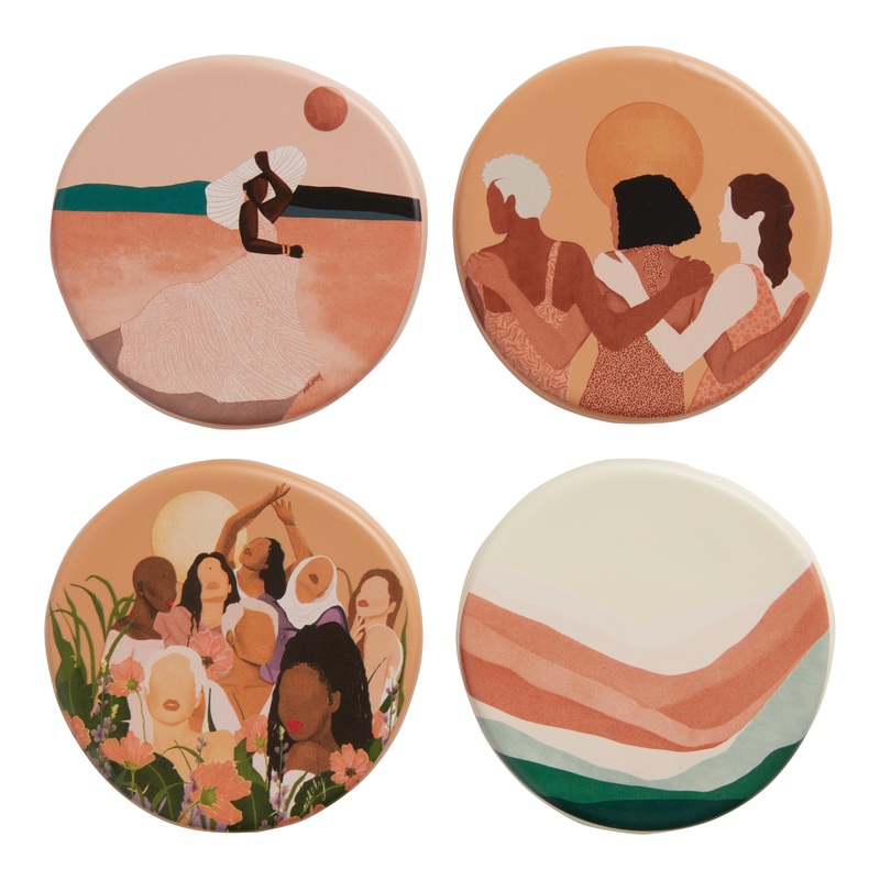 Kolor Me Koby Oasis Blush Coasters 4 Pack