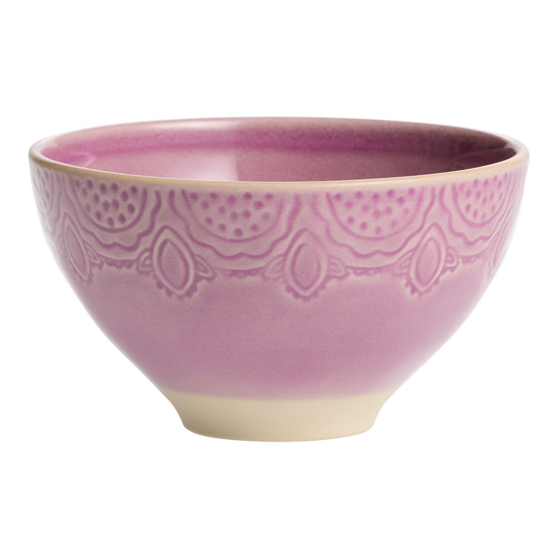 Lucia Lavender Debossed Reactive Glaze Bowl
