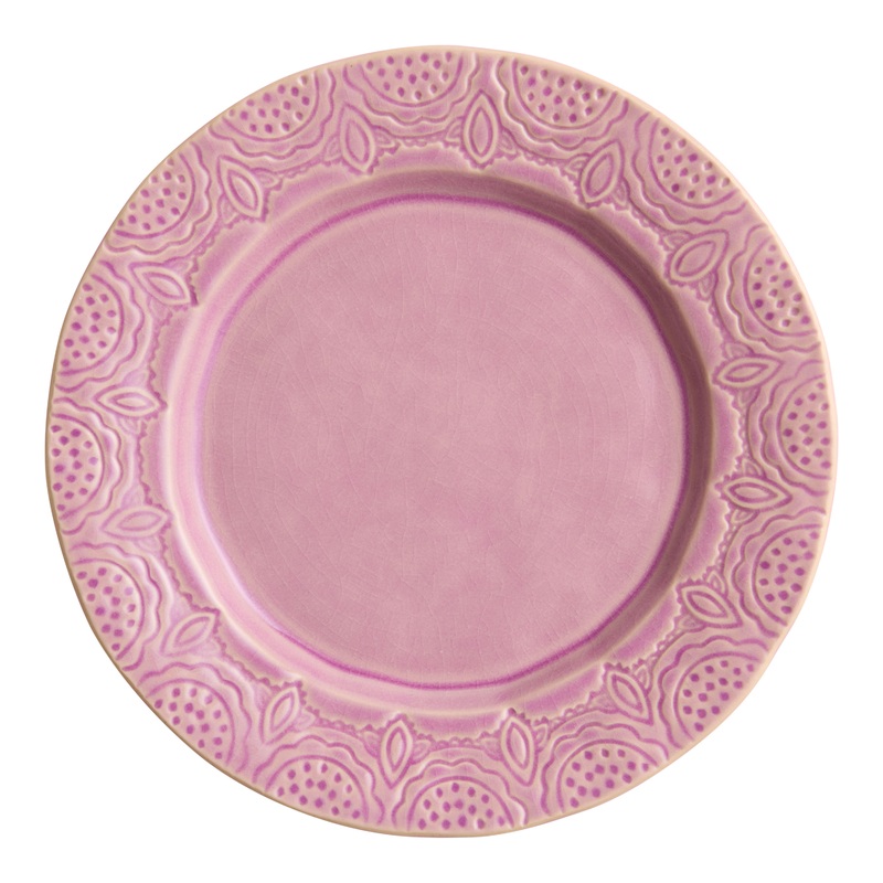Lucia Lavender Debossed Reactive Glaze Salad Plate