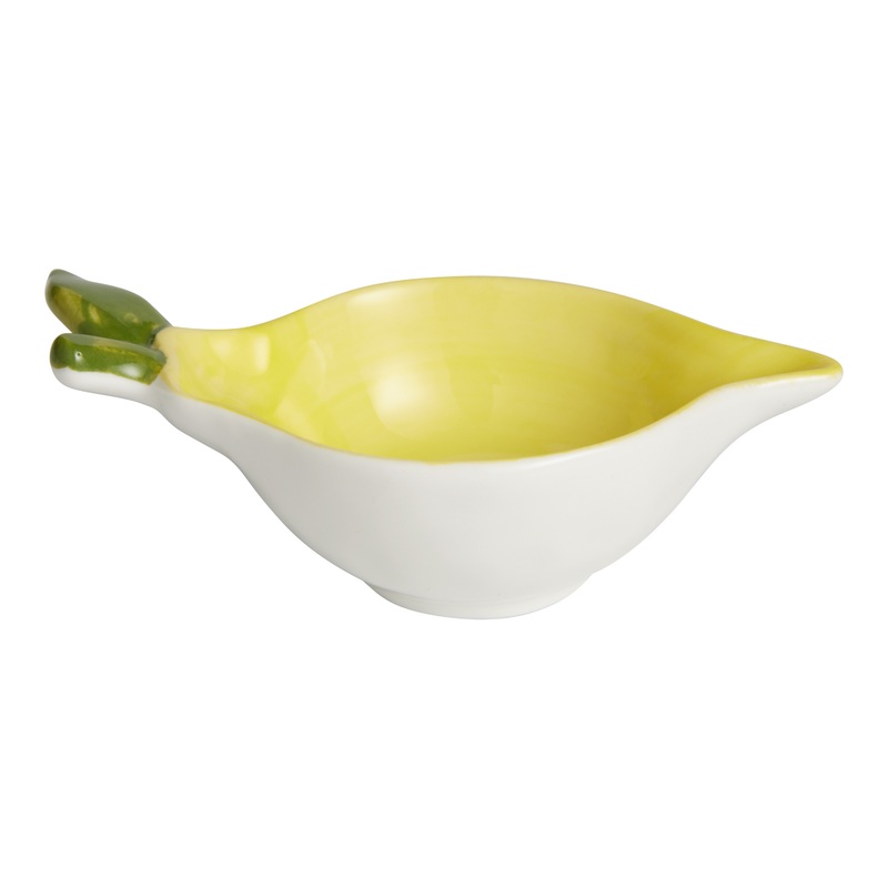 Mini Yellow Lemon Hand Painted Figural Bowl