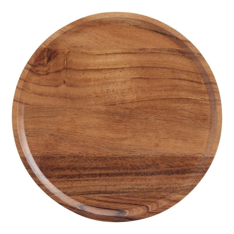 Natural Acacia Wood Salad Plate