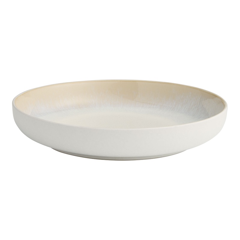 Ranier Cloud White Reactive Glaze Low Bowl