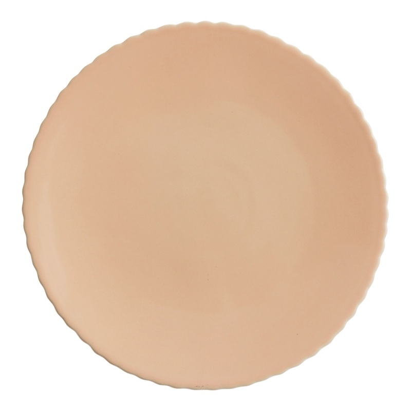 Sienna Blush Pink Scalloped Salad Plate