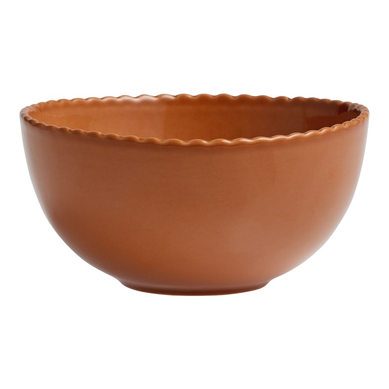 Sienna Caramel Scalloped Bowl