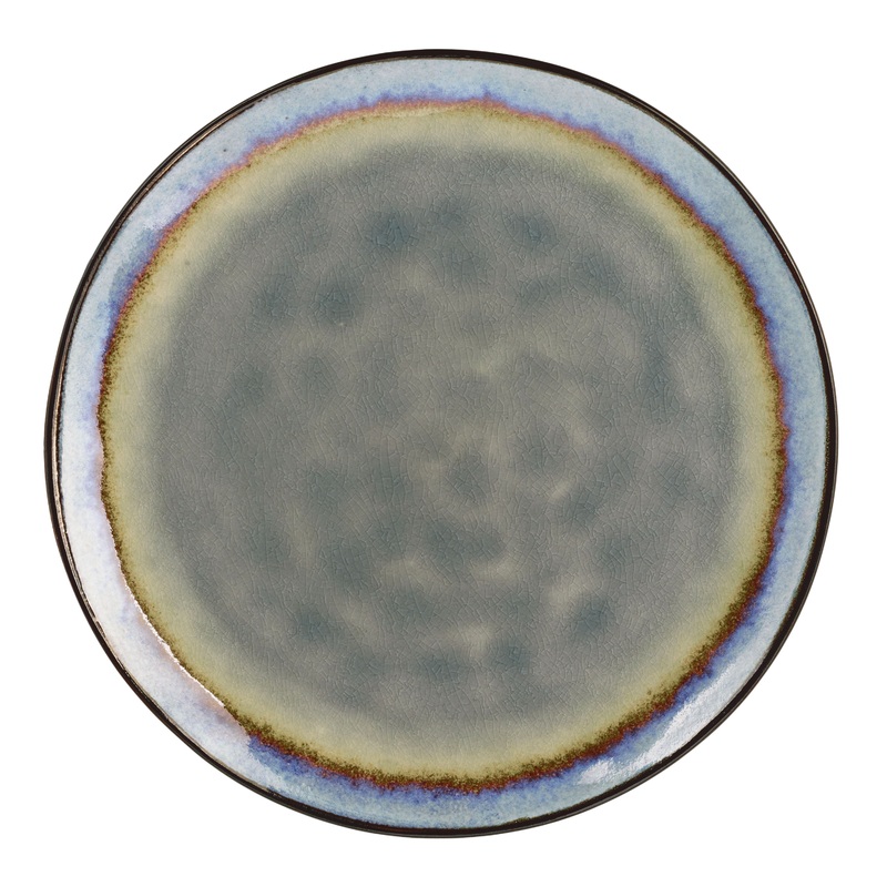 Sota Gray Reactive Glaze Salad Plate