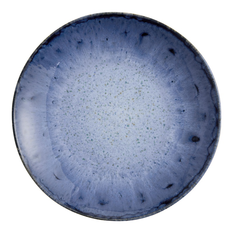 Tide Indigo and White Reactive Glaze Salad Plate