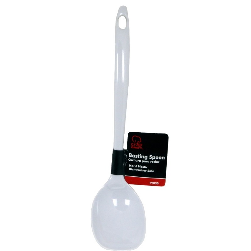 Basting Spoon – White, 11″, Melamine