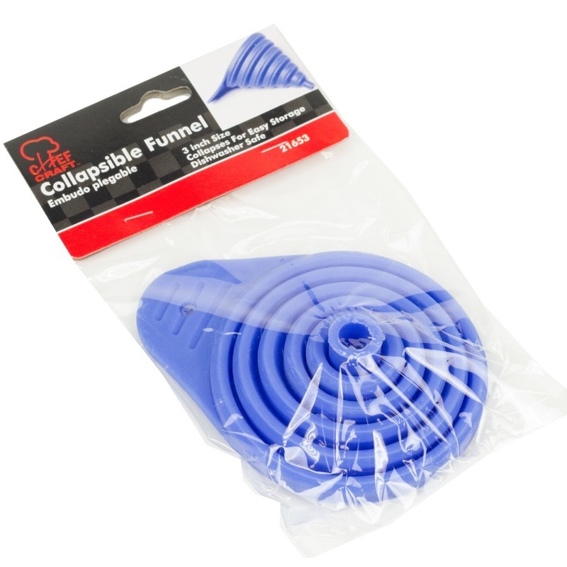 Collapsible Funnels – BPA Free, Blue, 3″