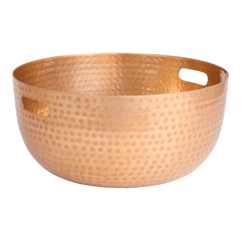 Coppery Hammered Metal Beverage Party Tub
