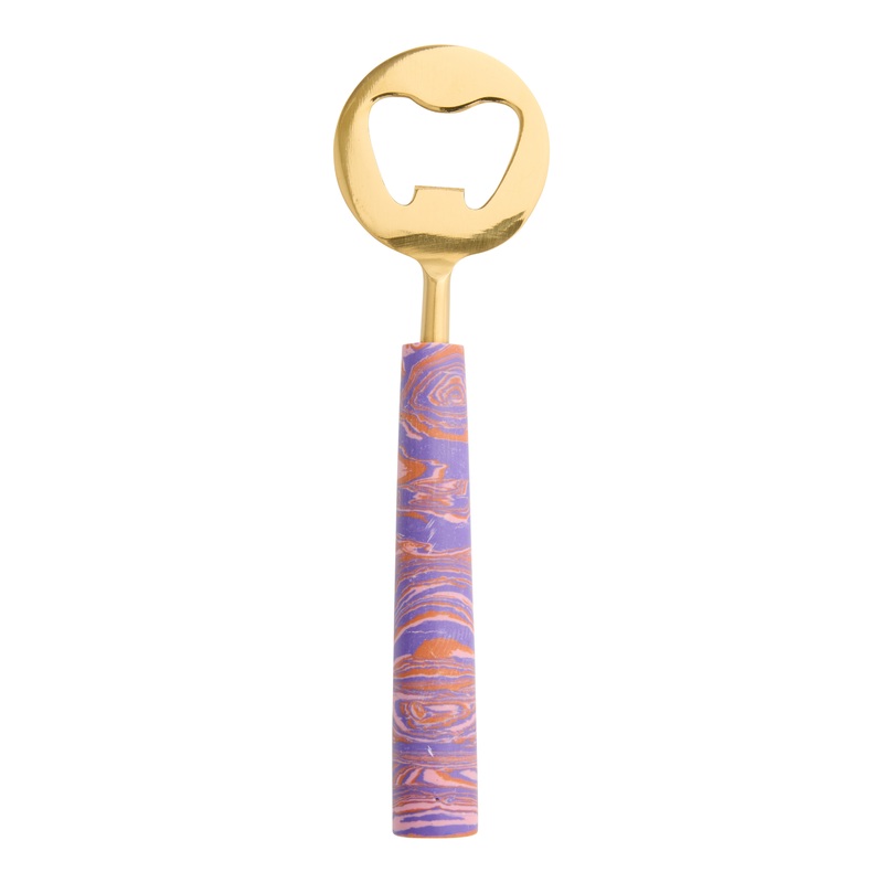 Gold and Faux Marble ’70s Swirl Bottle Opener
