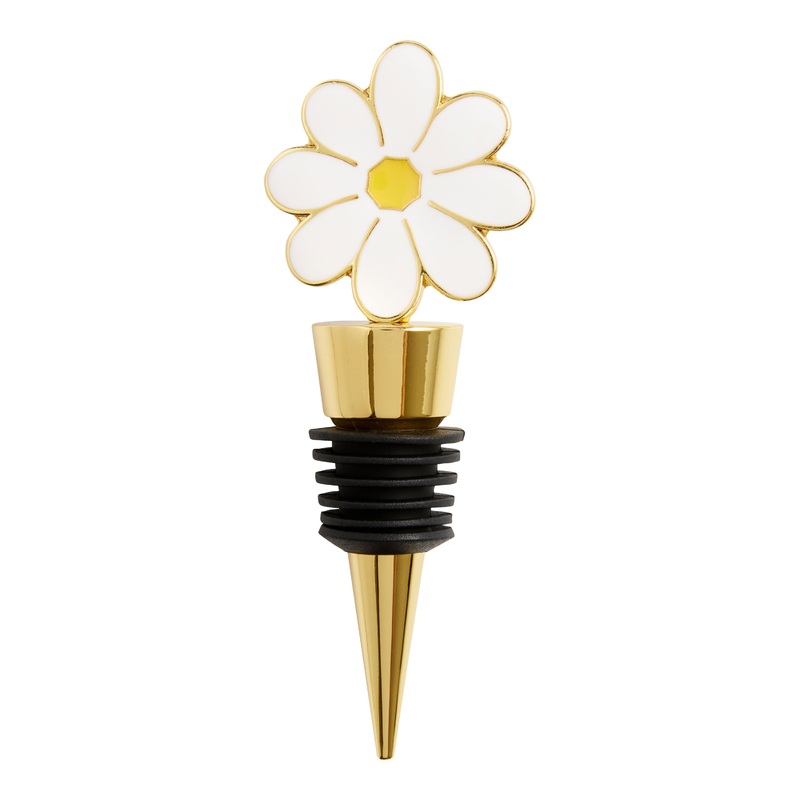 Gold Metal Daisy Bottle Stopper